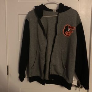 O's baseball team zip up hoodie